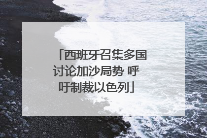 西班牙召集多国讨论加沙局势 呼吁制裁以色列