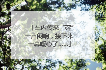 车内传来“砰”一声闷响，接下来一幕暖心了……