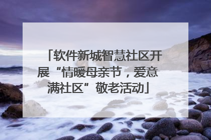软件新城智慧社区开展“情暖母亲节，爱意满社区”敬老活动