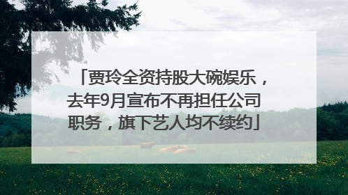 贾玲全资持股大碗娱乐，去年9月宣布不再担任公司职务，旗下艺人均不续约