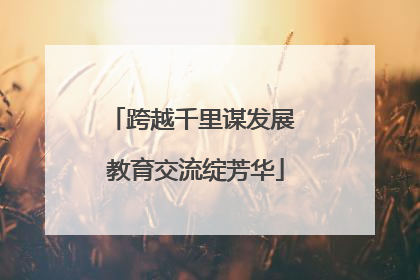 跨越千里谋发展 教育交流绽芳华
