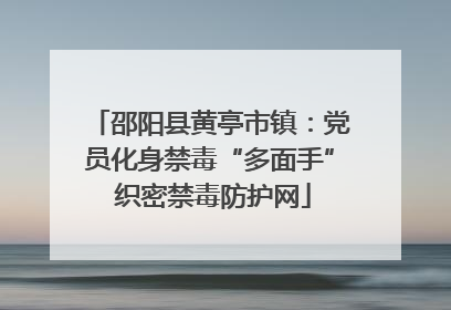 邵阳县黄亭市镇：党员化身禁毒“多面手” 织密禁毒防护网