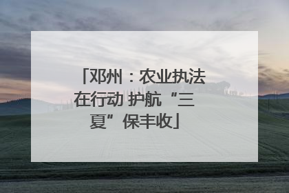 邓州：农业执法在行动 护航“三夏”保丰收