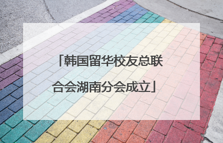 韩国留华校友总联合会湖南分会成立