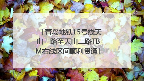 青岛地铁15号线天山一路至天山二路TBM右线区间顺利贯通