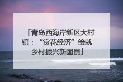 青岛西海岸新区大村镇：“赏花经济”绘就乡村振兴新图景