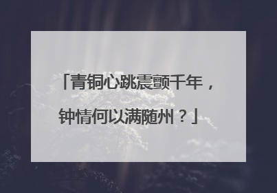 青铜心跳震颤千年，钟情何以满随州？