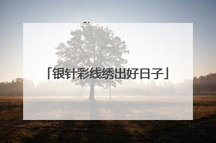 银针彩线绣出好日子