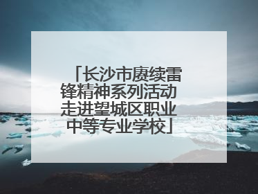 长沙市赓续雷锋精神系列活动走进望城区职业中等专业学校