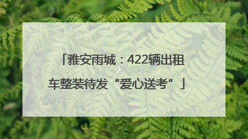 雅安雨城：422辆出租车整装待发“爱心送考”