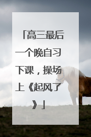 高三最后一个晚自习下课，操场上《起风了》