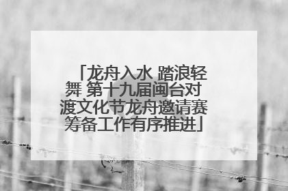 龙舟入水 踏浪轻舞 第十九届闽台对渡文化节龙舟邀请赛筹备工作有序推进