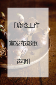鹿晗工作室发布郑重声明