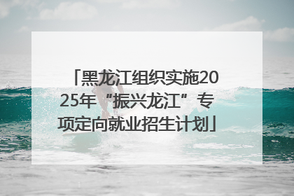 黑龙江组织实施2025年“振兴龙江”专项定向就业招生计划