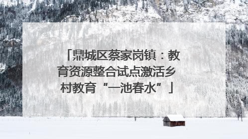 鼎城区蔡家岗镇：教育资源整合试点激活乡村教育“一池春水”