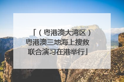 （粤港澳大湾区）粤港澳三地海上搜救联合演习在港举行