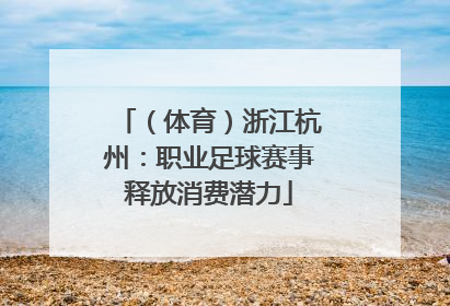 （体育）浙江杭州：职业足球赛事释放消费潜力