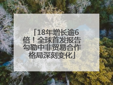 18年增长逾6倍！全球首发报告勾勒中非贸易合作格局深刻变化