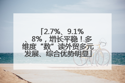 2.7%、9.1%、8%，增长平稳！多维度“数”读外贸多元发展、综合优势明显