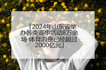 2024年山东省举办各类赛事活动8万余场 体育消费已经超过2000亿元