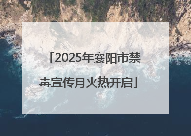 2025年襄阳市禁毒宣传月火热开启