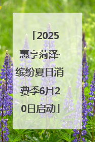 2025惠享菏泽·缤纷夏日消费季6月20日启动