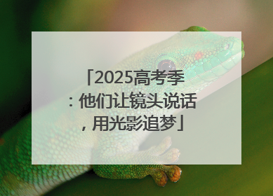 2025高考季：他们让镜头说话，用光影追梦