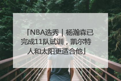 NBA选秀｜杨瀚森已完成11队试训，凯尔特人和太阳更适合他
